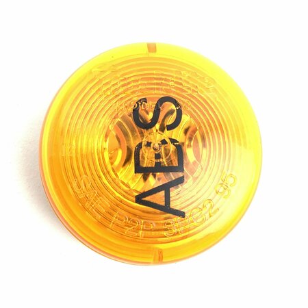 TRUCK-LITE Abs, Incandescent, Yellow Round, 1 Bulb, Marker Clearance Light, Pc, Pl-10, 12V 30257Y3